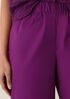 Stretch Organic Cotton Poplin Wide-Leg Pant