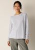 Striped Organic Linen Jersey Long-Sleeve Tee