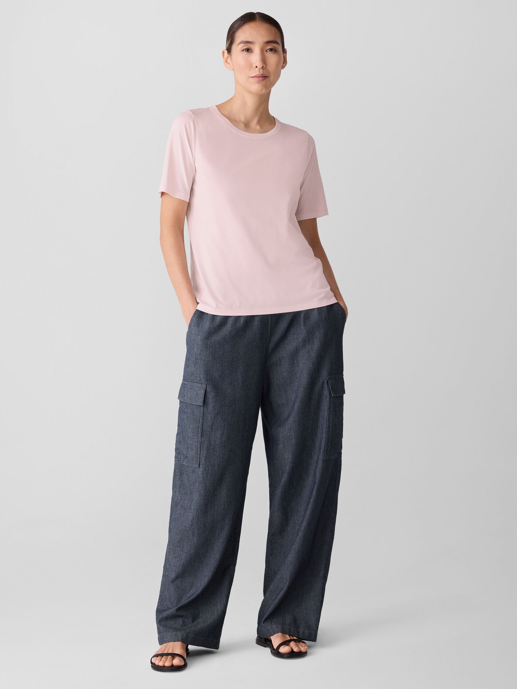 Organic Pima Cotton Jersey Round Neck Tee