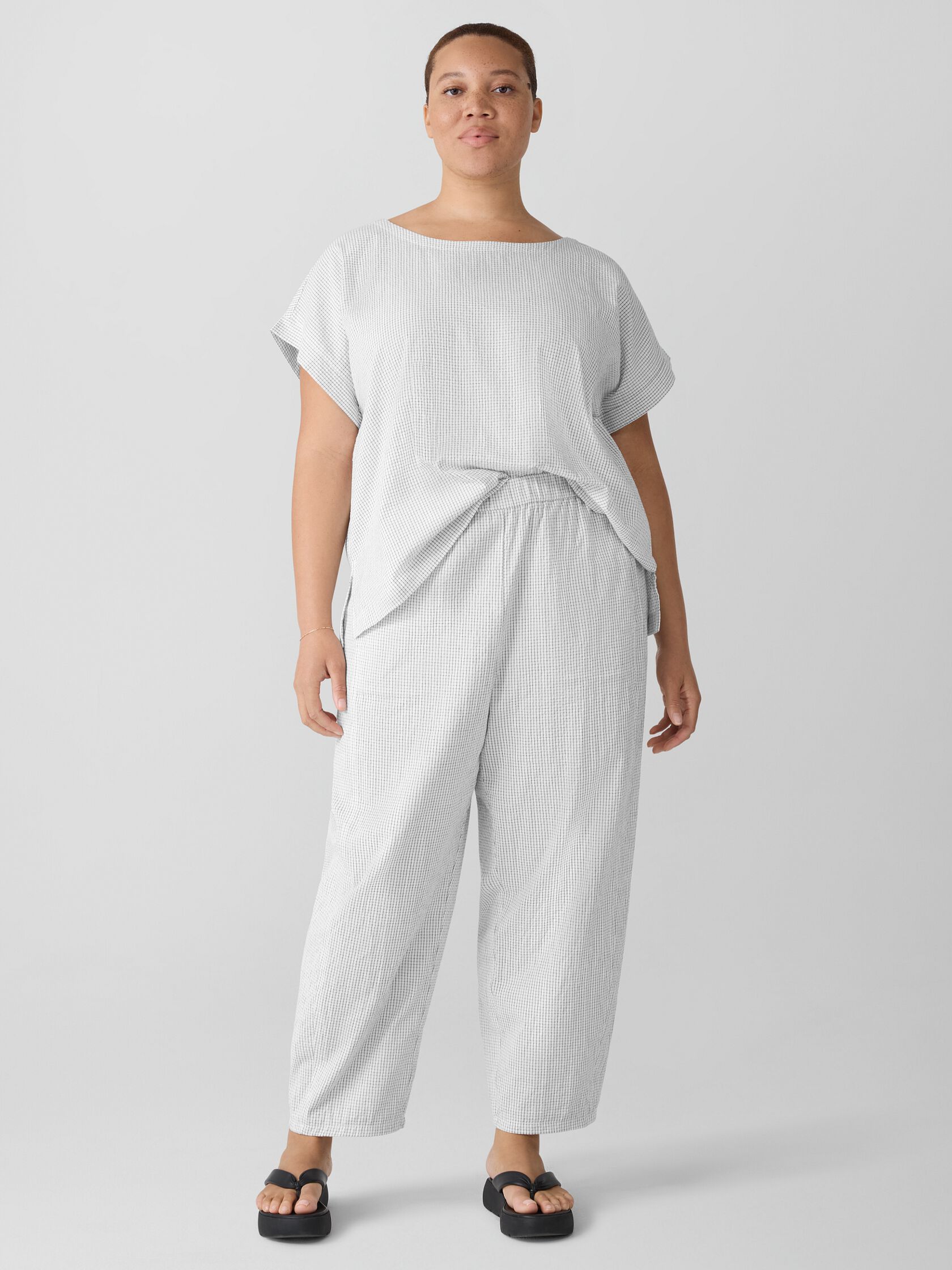 Organic Cotton Ripple Lantern Pant