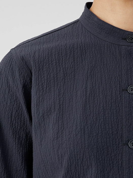 Organic Cotton Pucker Shirt Jacket