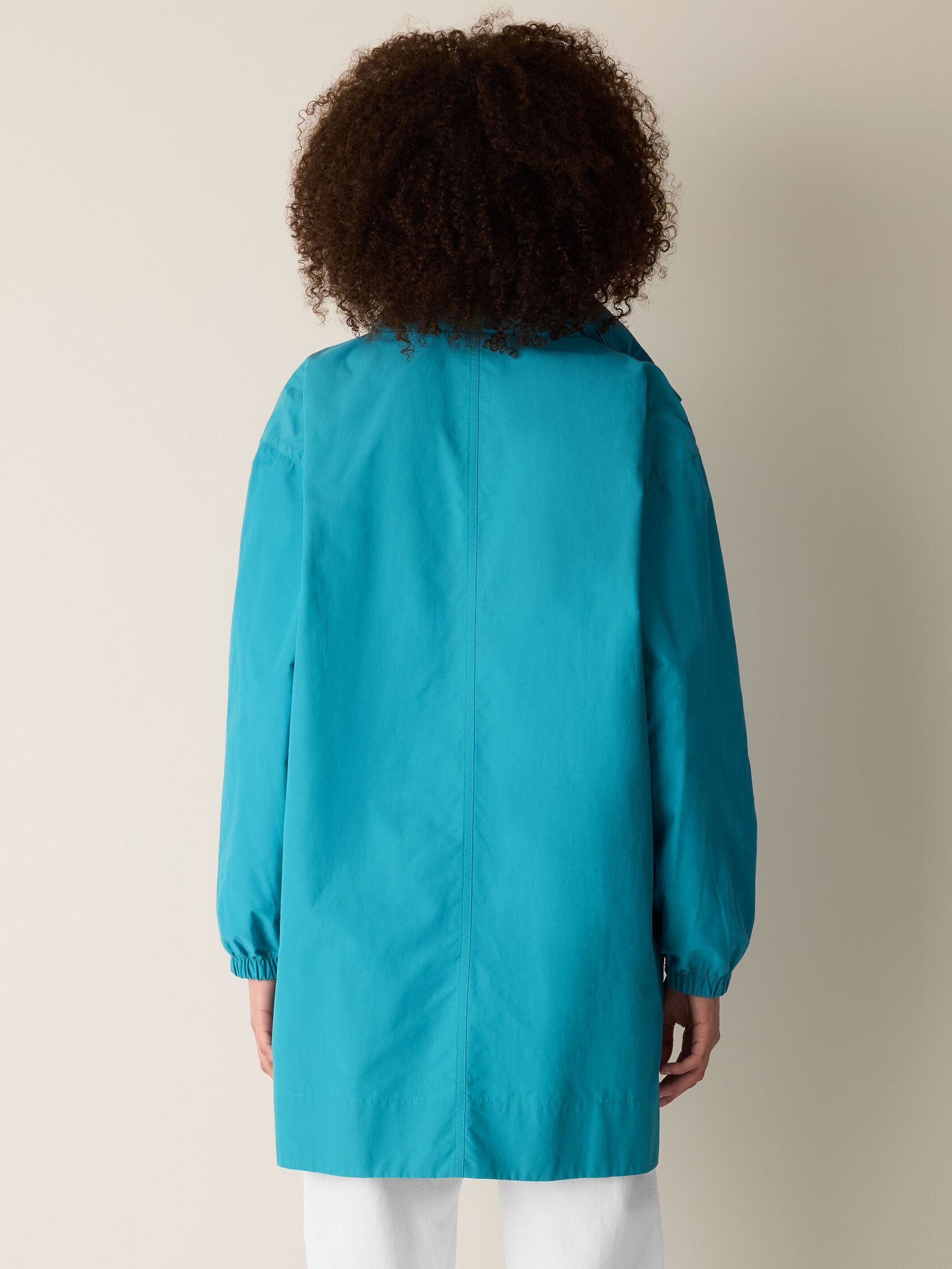 Light Cotton Nylon Stand Collar Coat