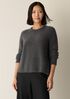 Cashmere Silk Boucle Bliss Crew Neck Top