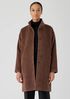 Sheared Suri Alpaca Stand Collar Coat