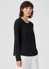 Organic Linen Jersey Crew Neck Top