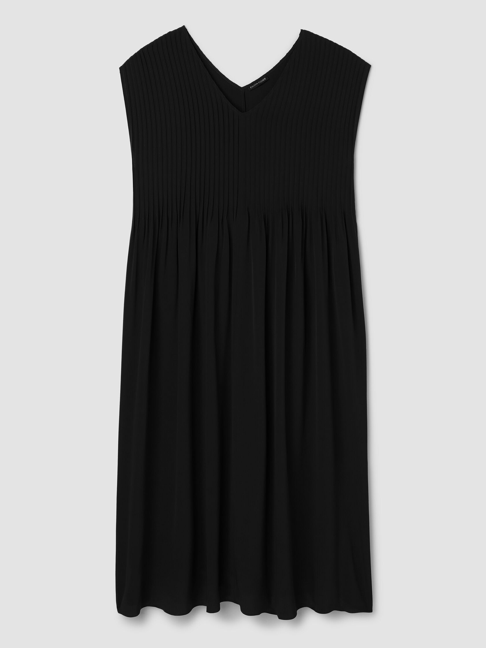 Silk Crepe de Chine V-Neck Dress
