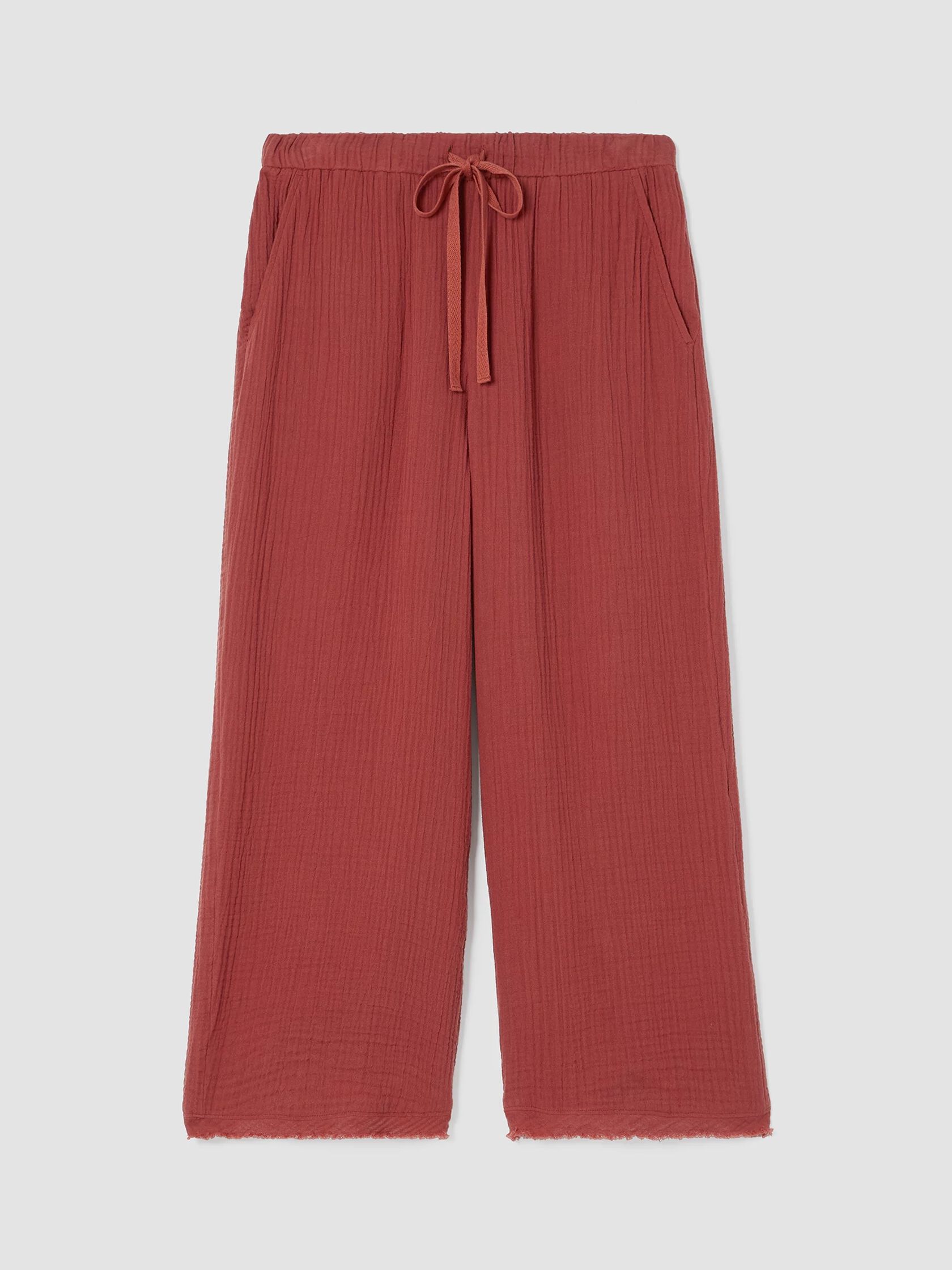 Organic Cotton Gauze Wide-Leg Pant