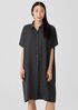 Puckered Organic Linen Shirtdress