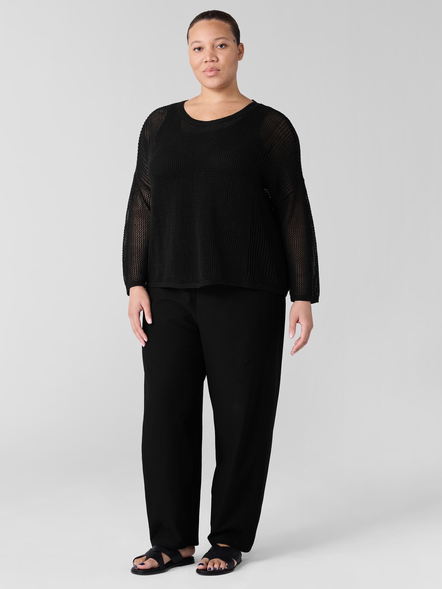 Washable Stretch Crepe Lantern Pant