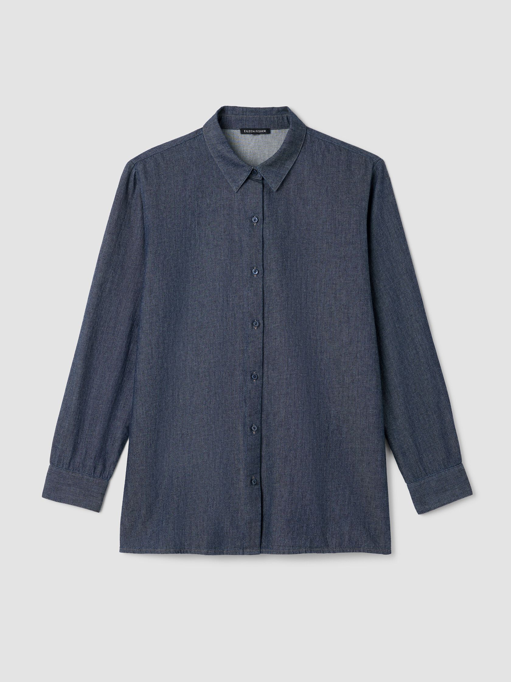 Airy Organic Cotton Twill Classic Collar Shirt