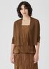 Organic Linen Cotton Airy Tuck Cropped Cardigan