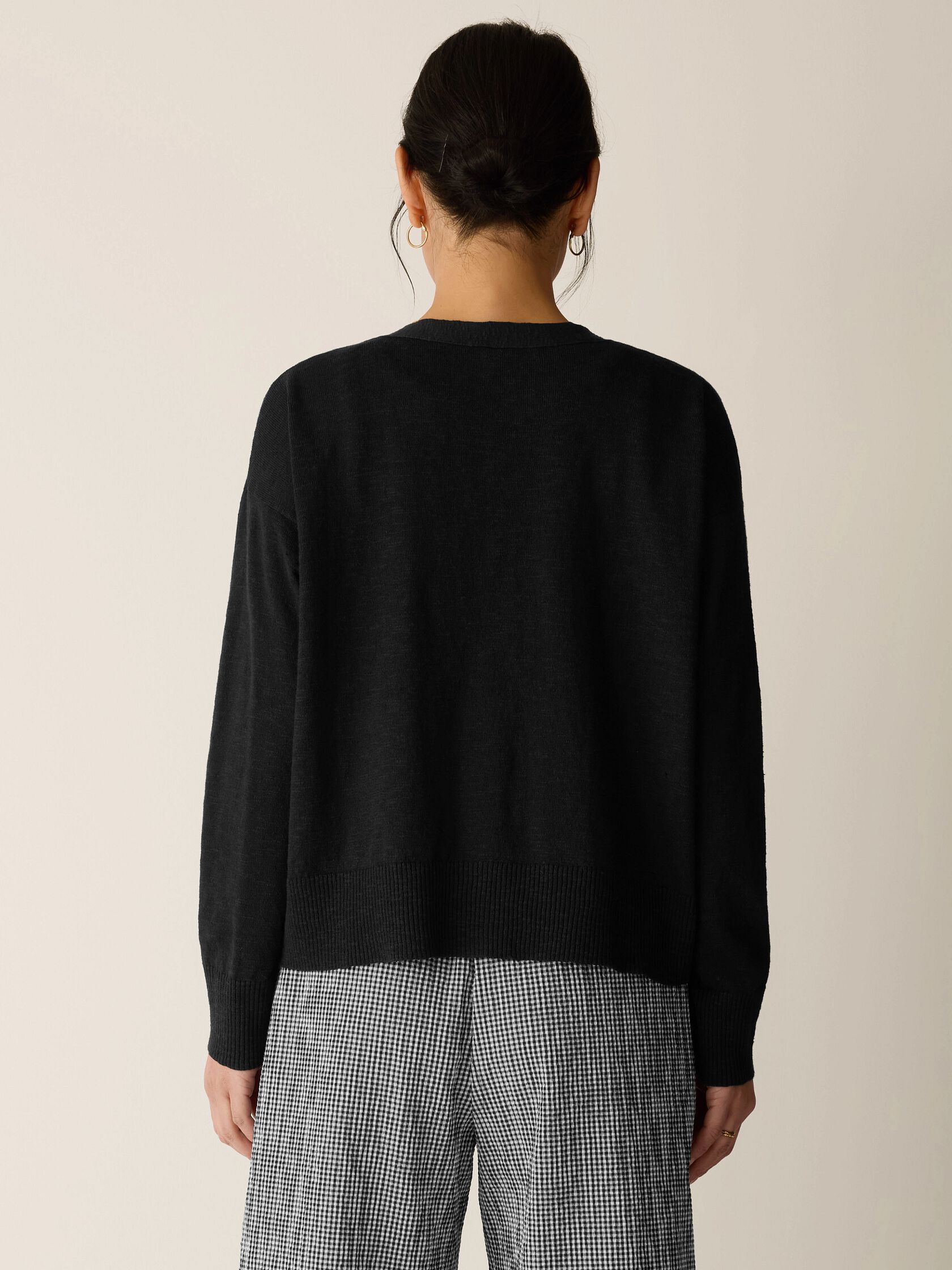 Organic Linen Cotton Slub Slouchy Cardigan