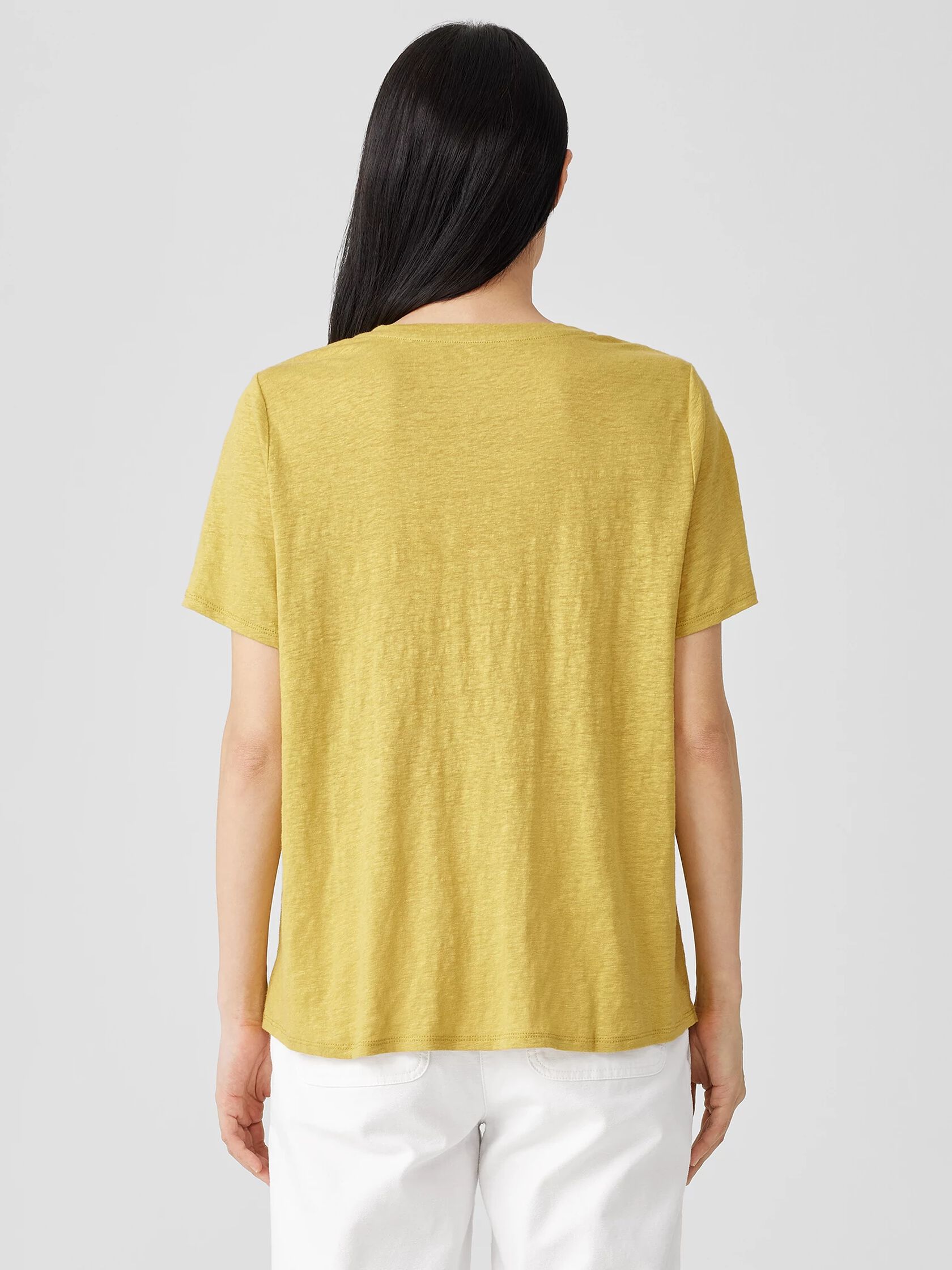Organic Linen Jersey Crew Neck Tee