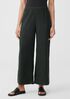 Woven Plisse Wide-Leg Pant
