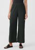 Woven Plissé Wide-Leg Pant