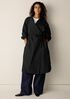 Light Cotton Nylon Drape Neck Coat