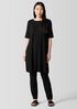 Textured Stretch Rib Ballet Neck Top