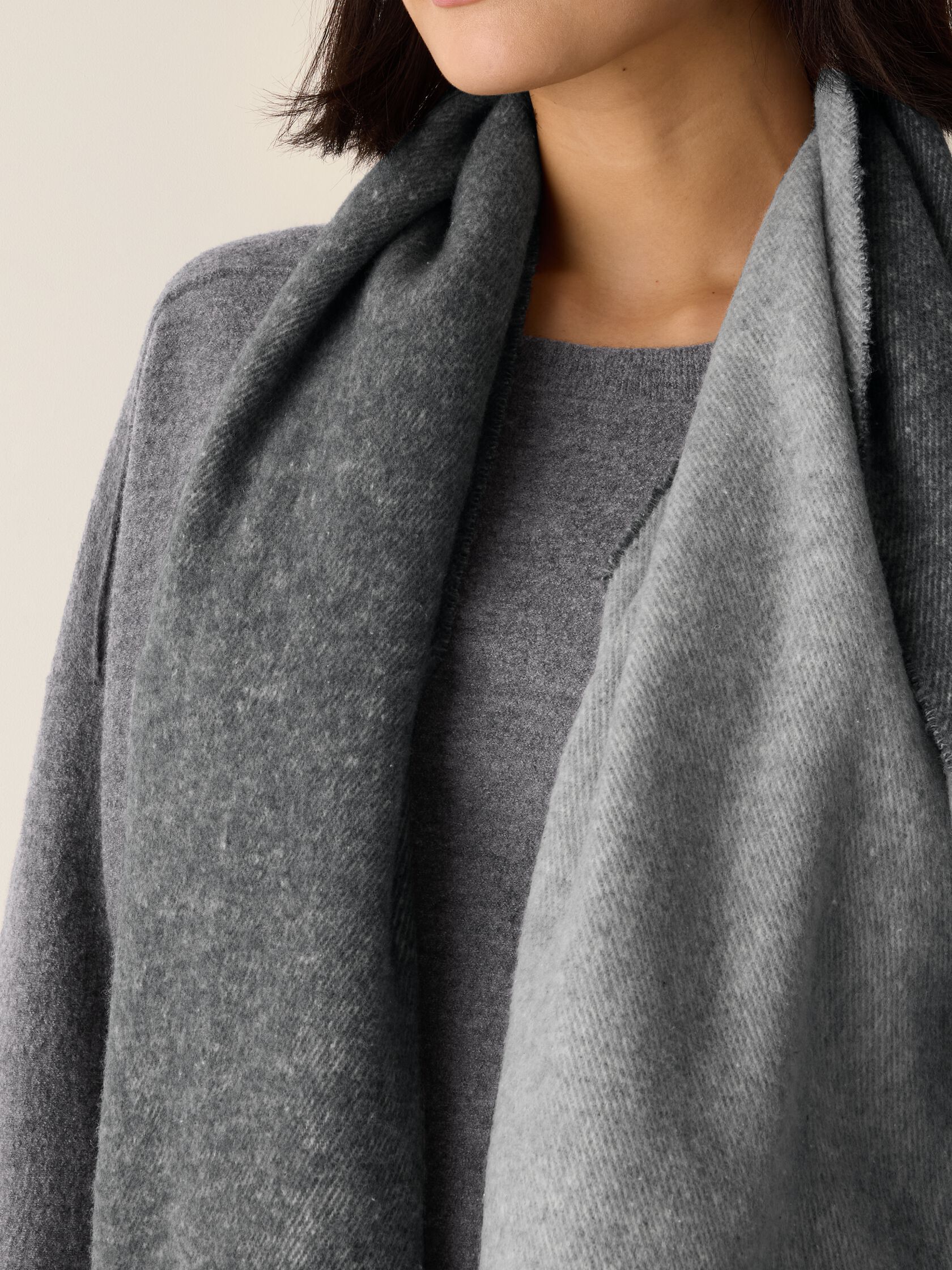 Brushed Recycled Cotton Cashmere Scarf