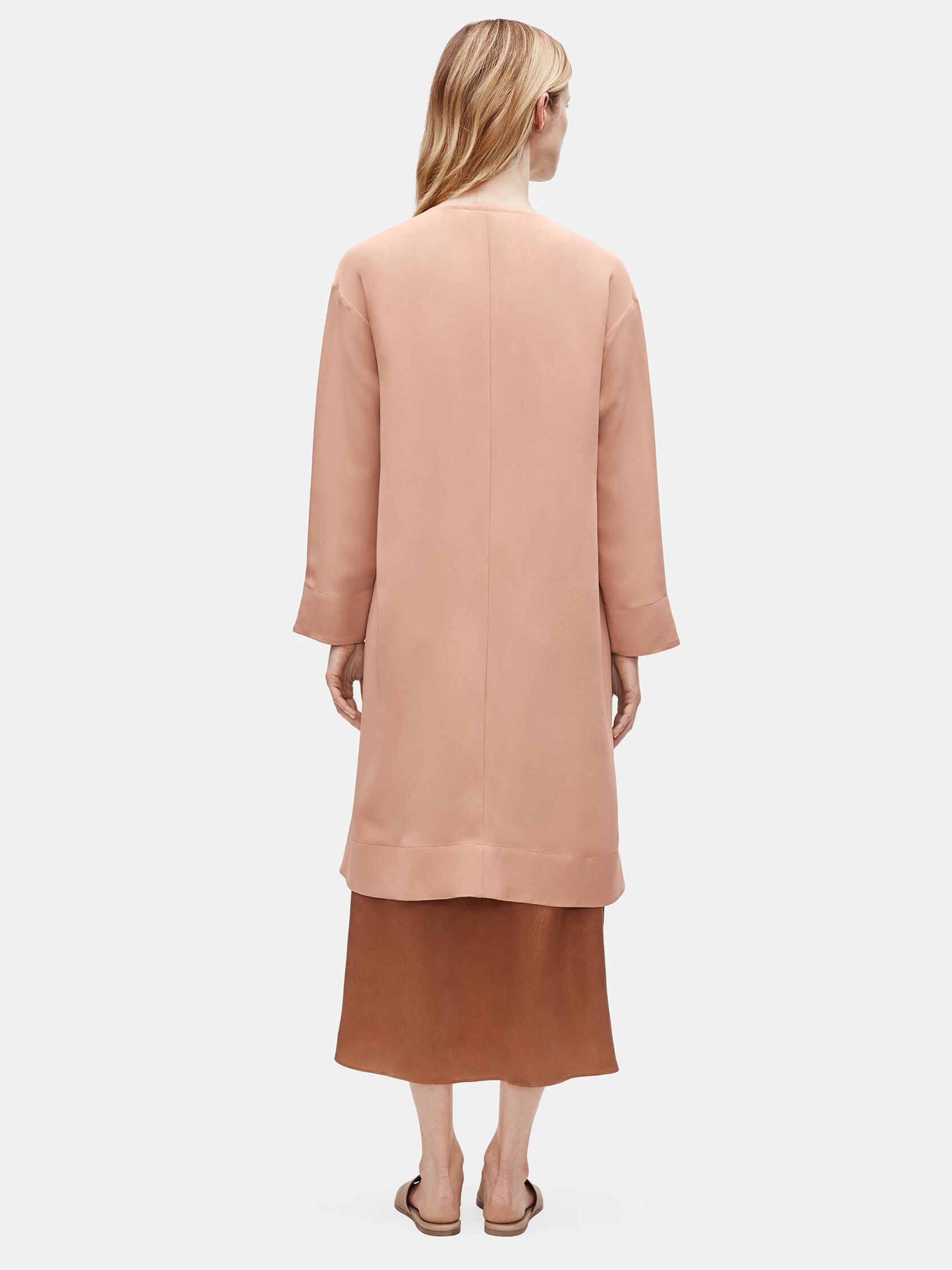 Limited Edition Silk Double Crepe Belted Coat