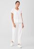 Organic Pima Cotton Jersey V-Neck Tee