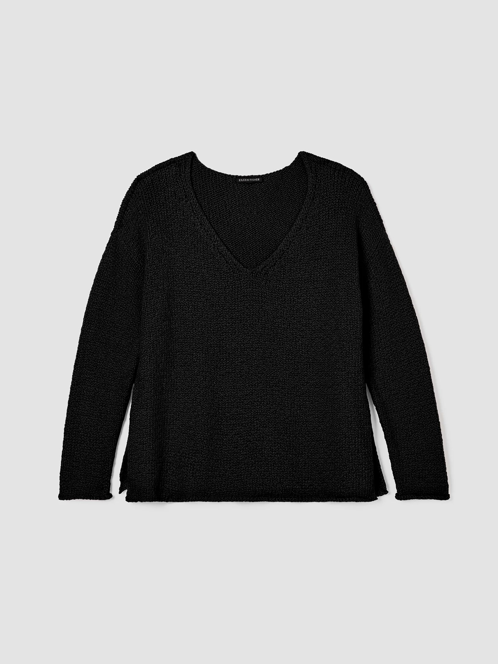 Peruvian Organic Cotton Crimp V-Neck Top