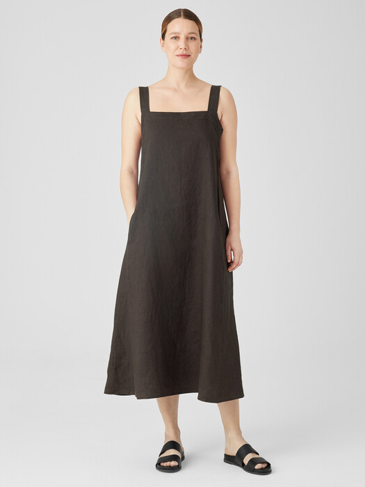 Organic Linen Square Neck Dress | EILEEN FISHER Organic Linen Square Neck Dress | EILEEN FISHER