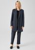 Cotton Blend Ponte Long Blazer