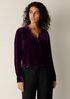 Velvet Band Collar Shirt
