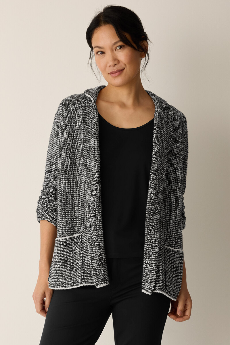 Peruvian Cotton Cloud Notch Collar Jacket Peruvian Cotton Cloud Notch Collar Jacket