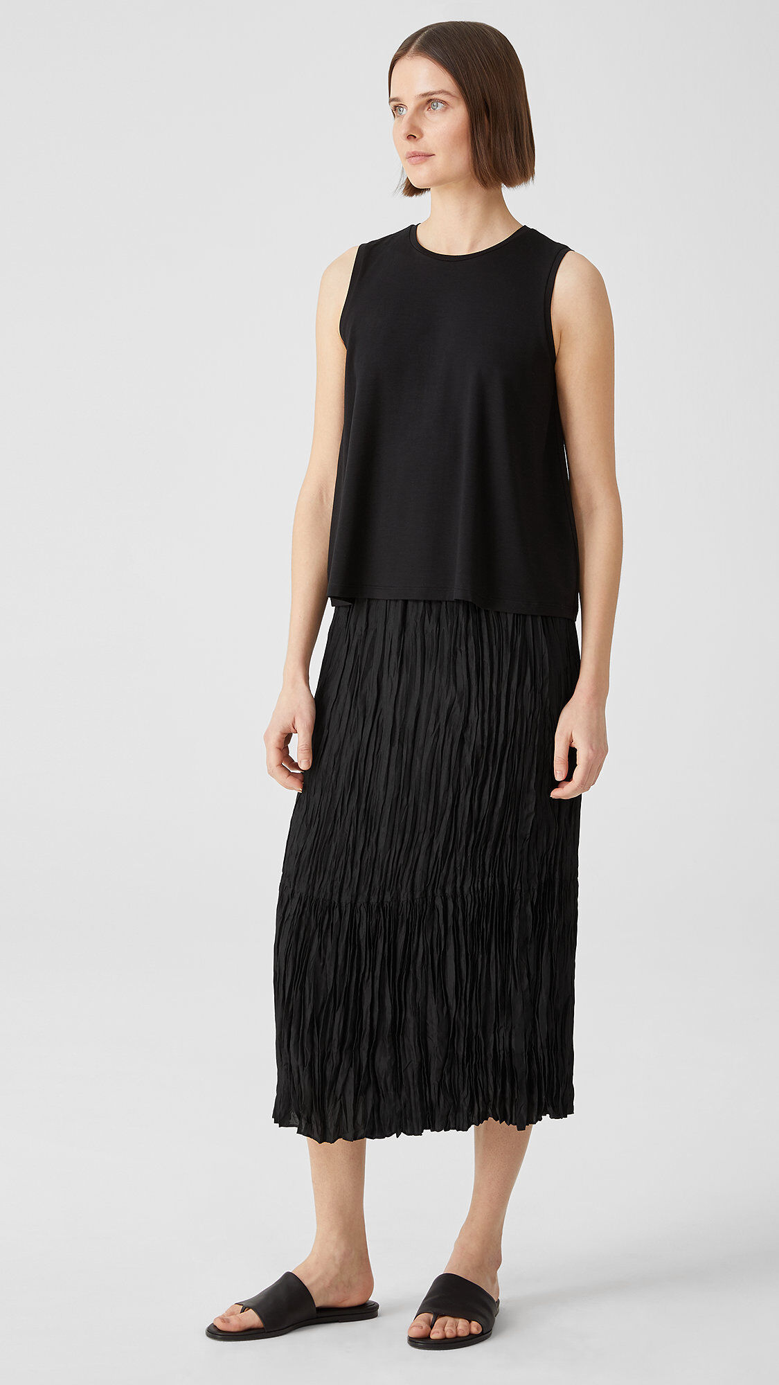 crushed silk habutai tiered dress Crushed Silk Habutai Dress  The Island Gallery