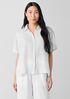 Puckered Organic Linen Short-Sleeve Shirt