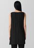 Crinkle Silk Habutai Bateau Neck Long Top