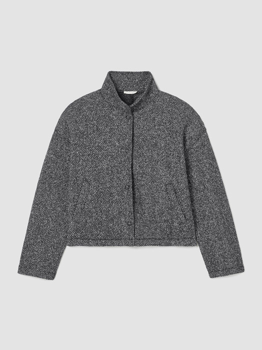 Organic Cotton Terry Stand Collar Jacket