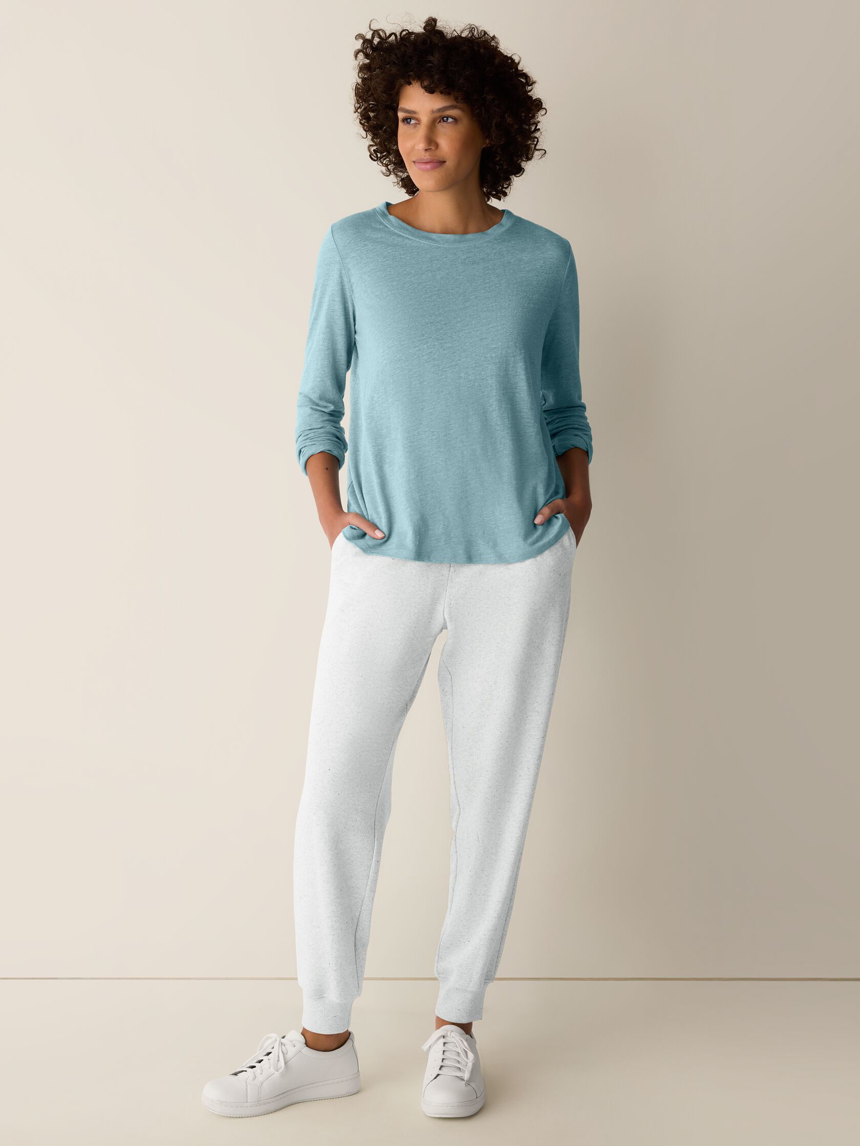 Organic Linen Jersey Long-Sleeve Tee