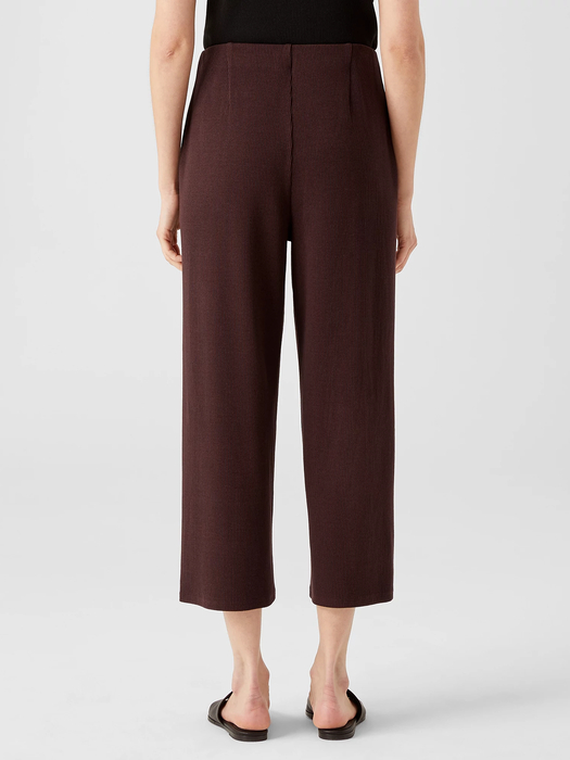 Ribbed Organic Cotton Blend Straight Pant