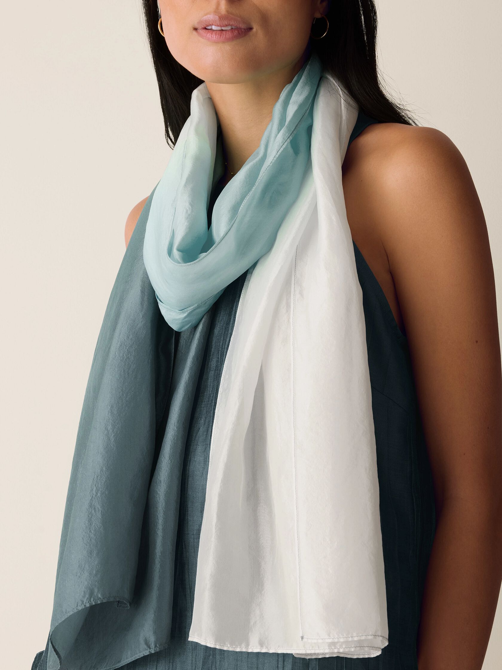Hand-Dyed Organic Silk Scarf