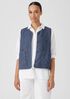 Airy Organic Cotton Twill Quilted Vest