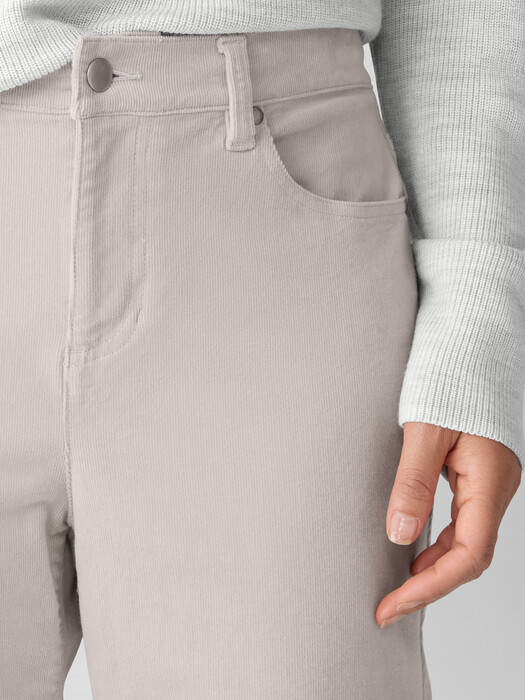 Organic Cotton Stretch Corduroy Straight Pant