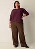 Fine Felted Wool Crew Neck Top in Regenerative Wool