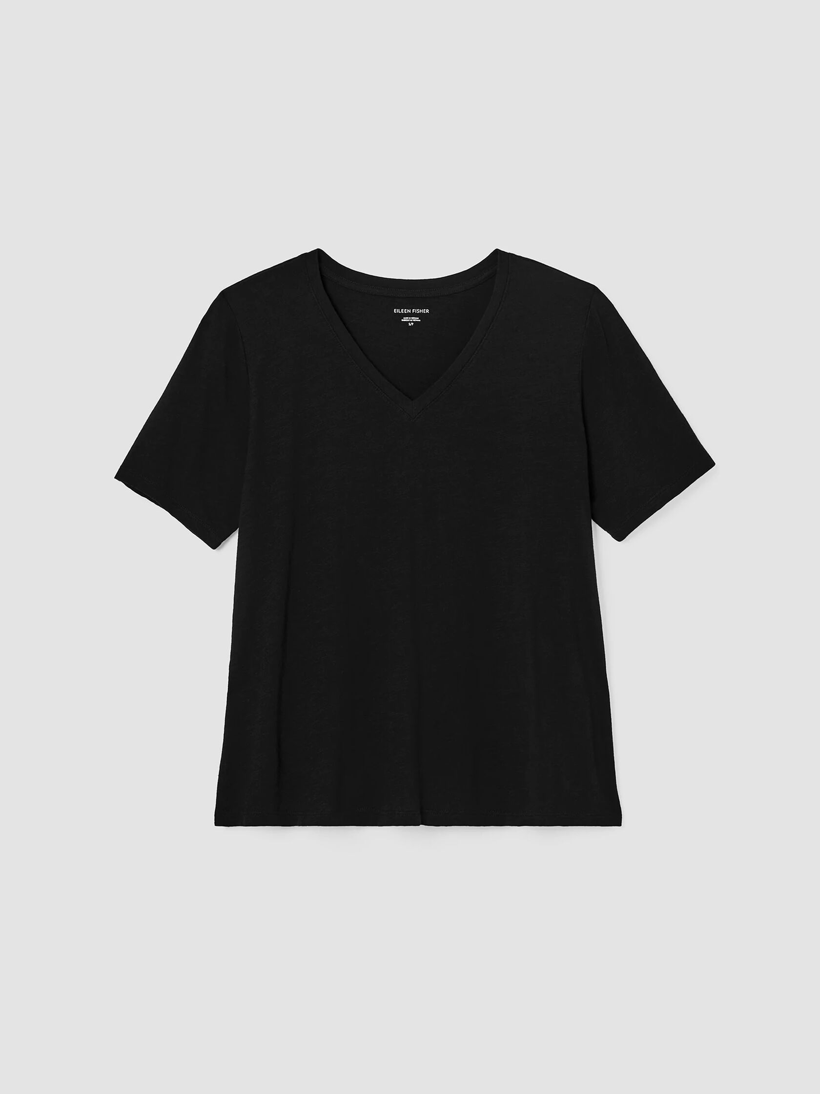 Organic Cotton Slub V-Neck Tee