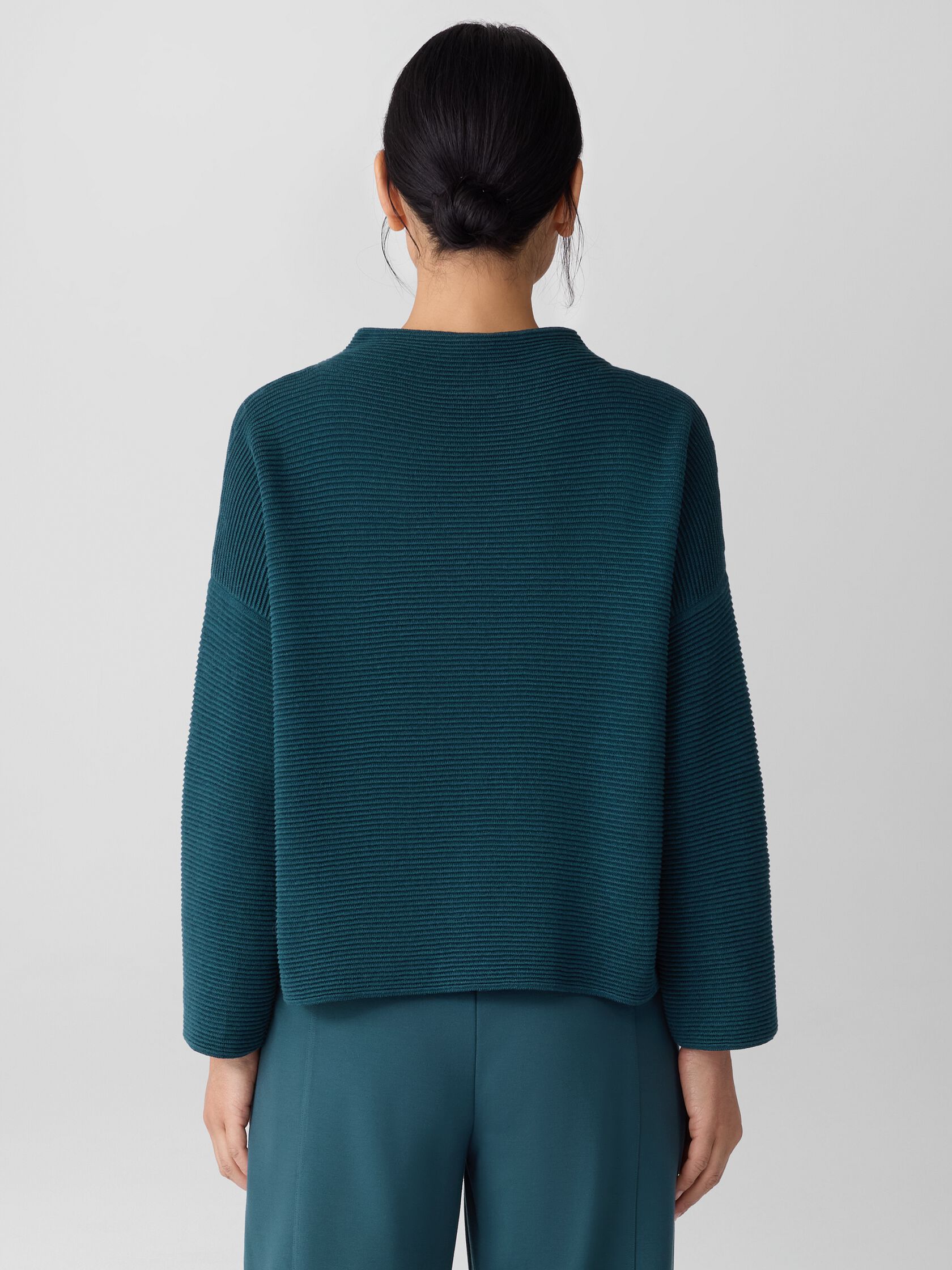 Peruvian Cotton Blend Funnel Neck Top