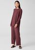 Washable Stretch Rib Crew Neck Top