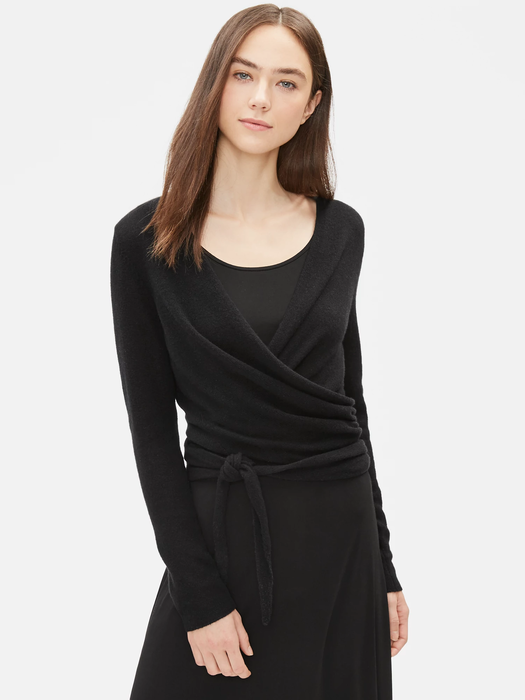 Recycled Cashmere Wrap Cardigan EILEEN FISHER