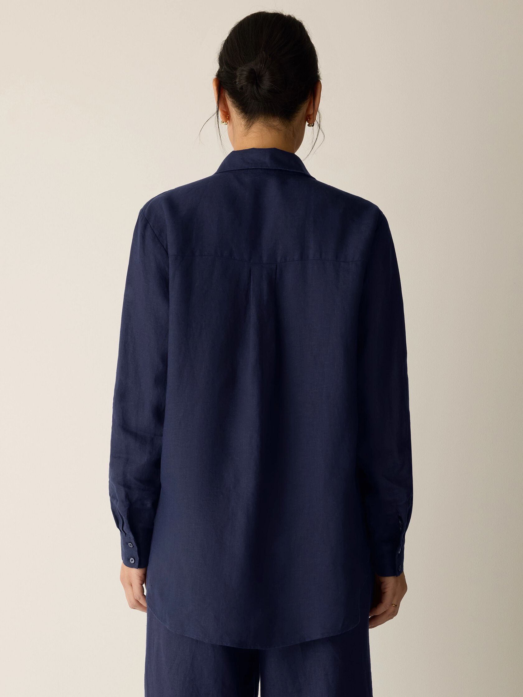 Organic Handkerchief Linen Classic Collar Shirt