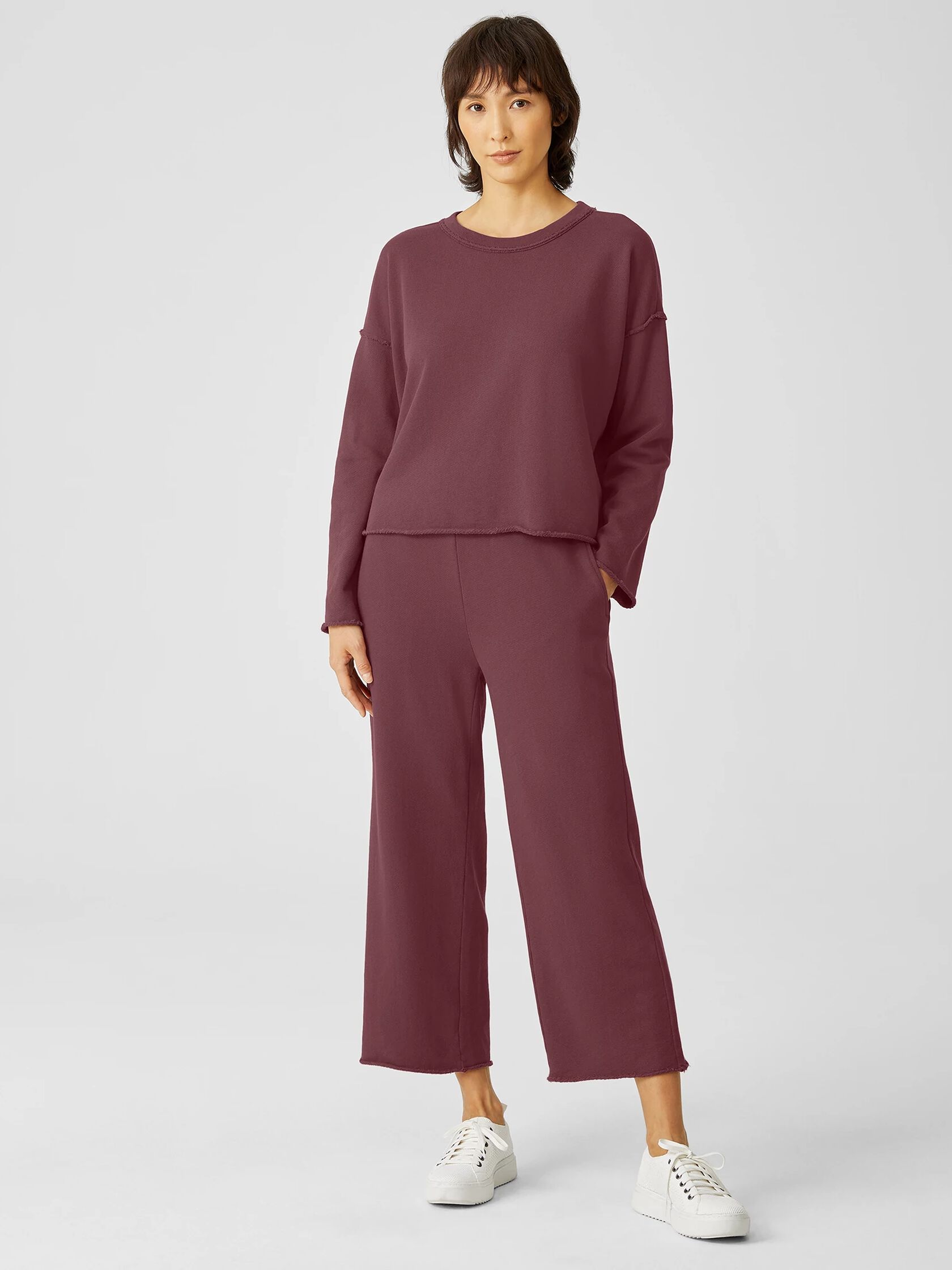 Lightweight Organic Cotton Terry Straight Pant