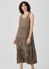 Crushed Silk Tiered Dress