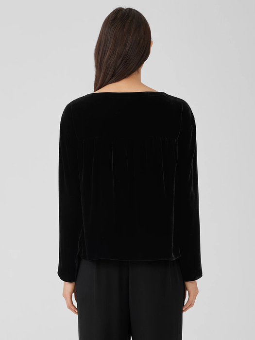 Velvet Ballet Neck Box-Top