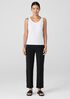 Pima Cotton Stretch Jersey Scoop Neck Tank