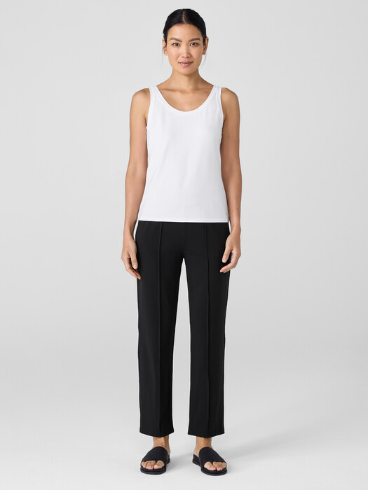 Pima Cotton Stretch Jersey Scoop Neck Tank
