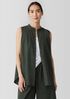 Washed Organic Cotton Poplin Band Collar Shirt